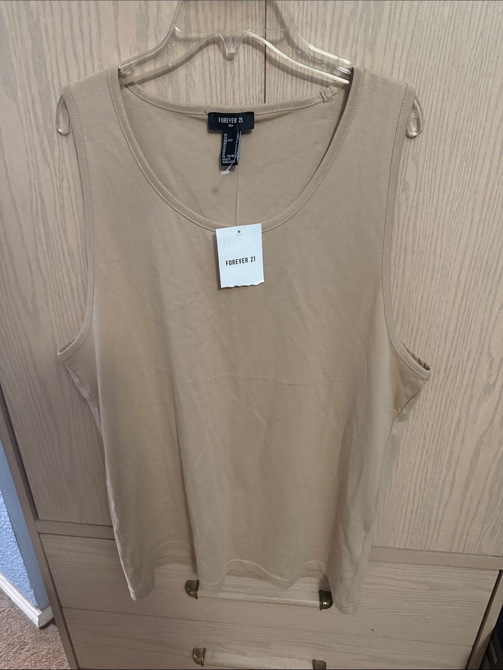 Forever 21 Sleeveless Tank Top - Beige
